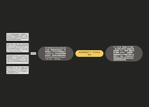 新型降脂药ETC-1002安全有效
