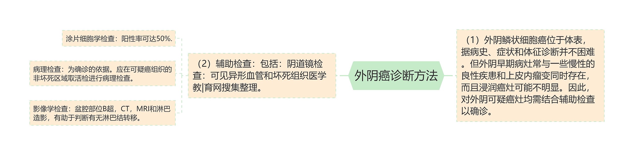 外阴癌诊断方法思维导图