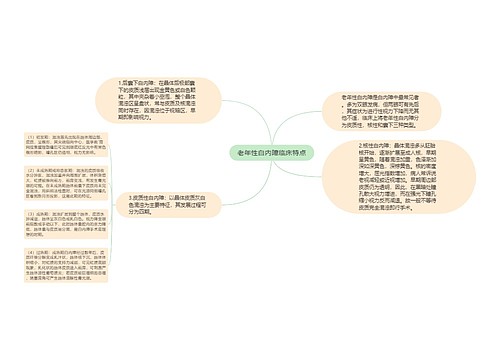 老年性白内障临床特点