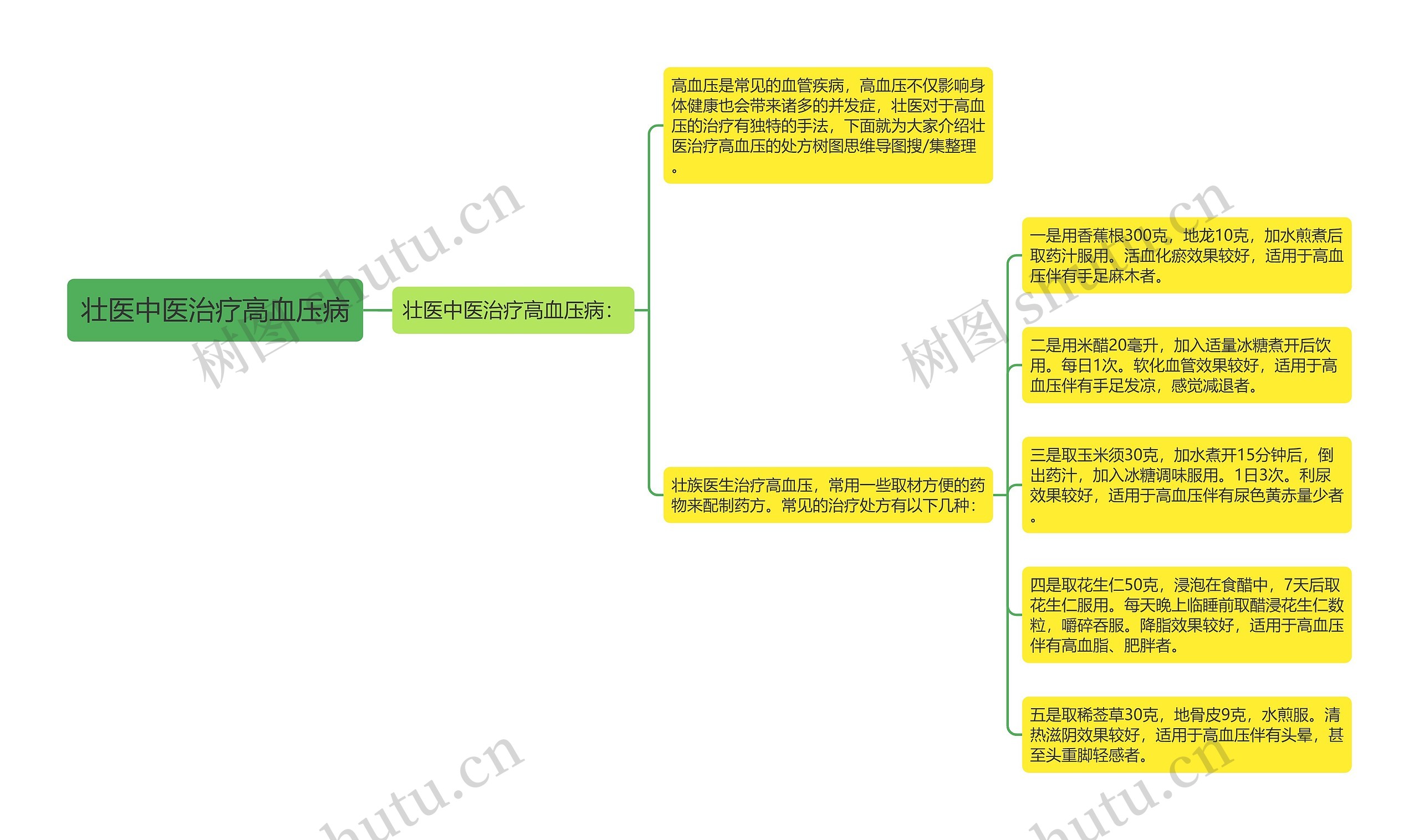 壮医中医治疗高血压病思维导图