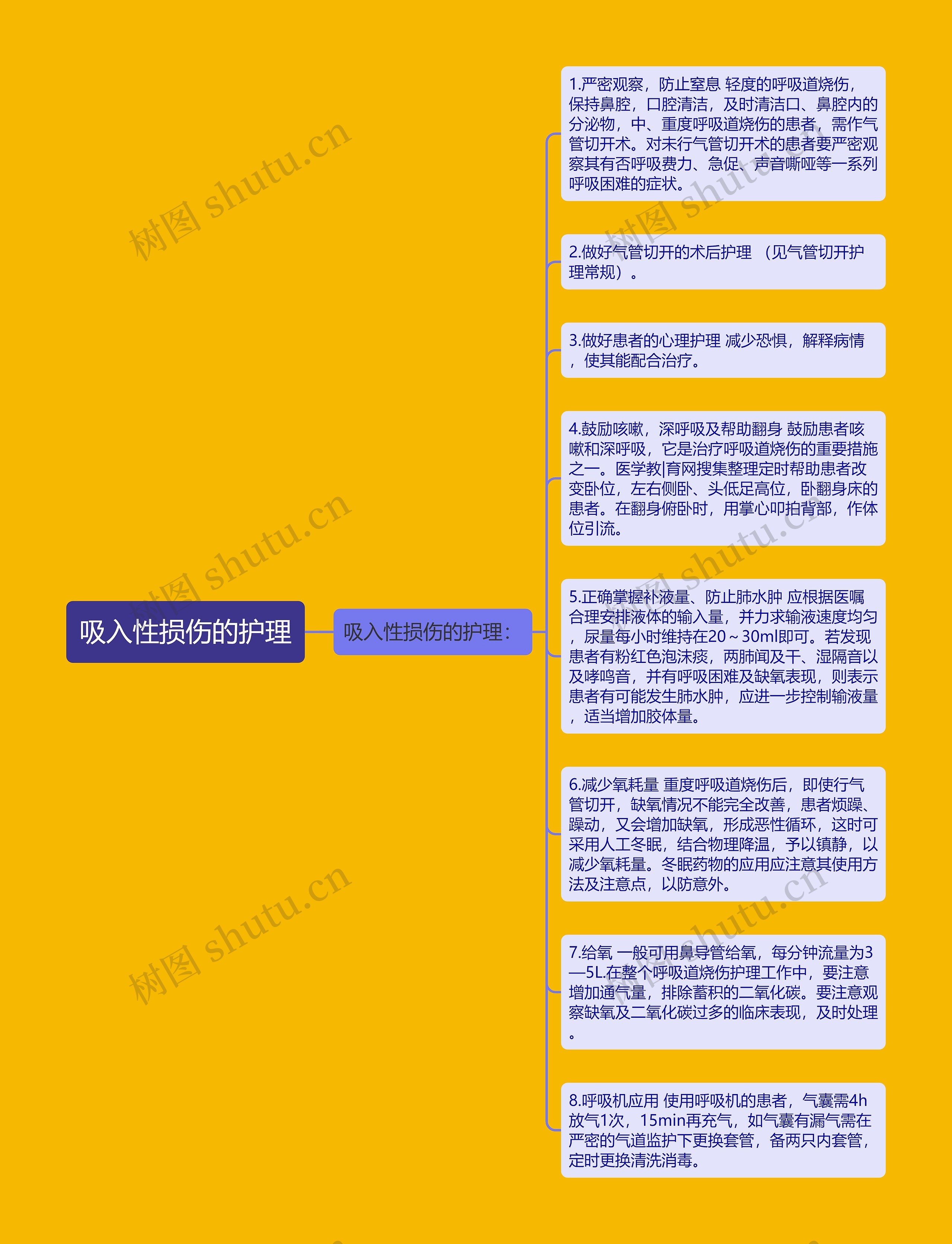 吸入性损伤的护理思维导图