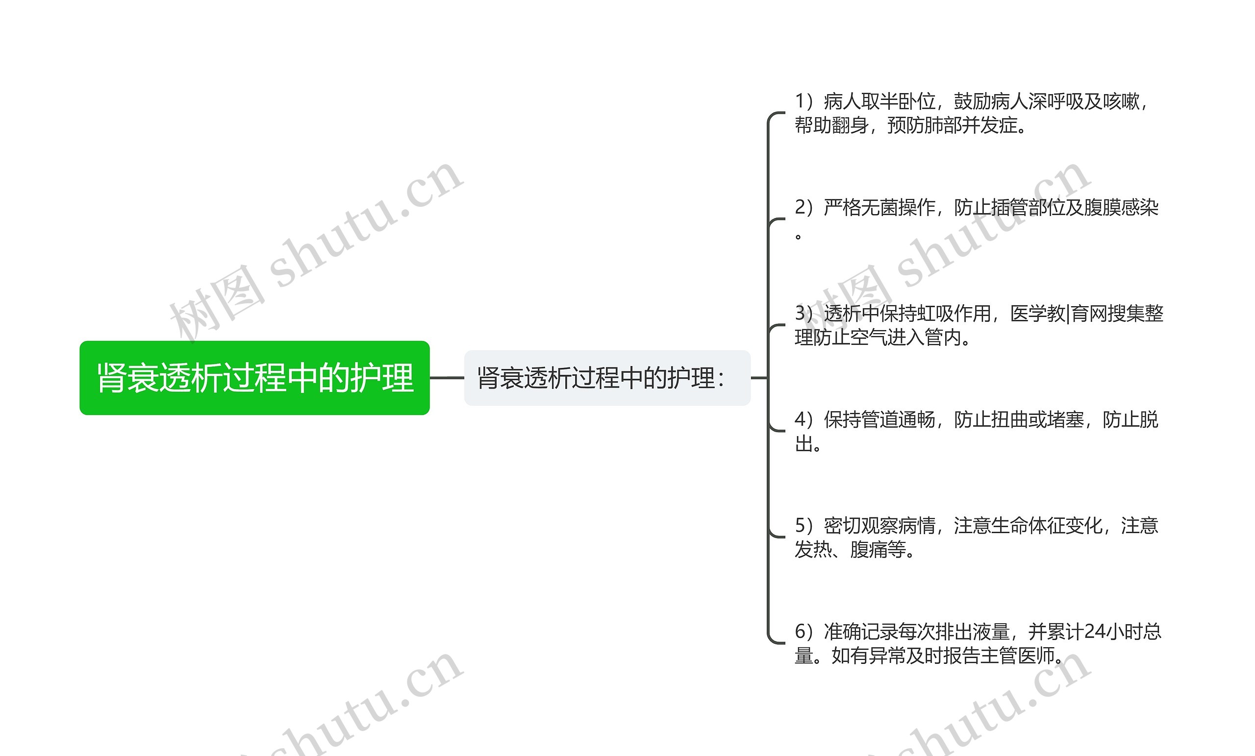 肾衰透析过程中的护理思维导图