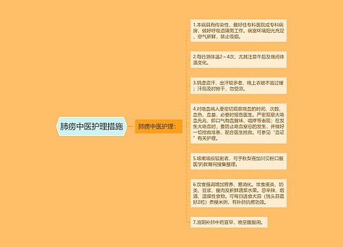 肺痨中医护理措施