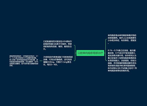 口腔单纯疱疹局部治疗