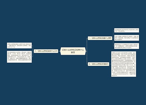 证券从业资格证挂靠什么意思