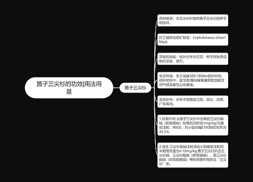 篦子三尖杉的功效|用法用量