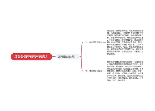 颌骨骨髓炎有哪些表现？