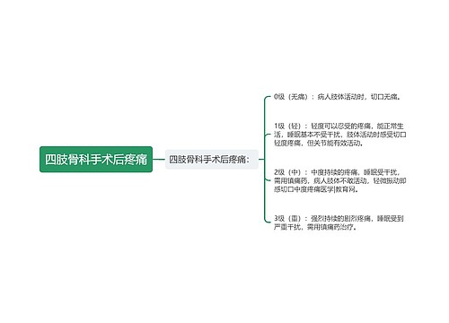 四肢骨科手术后疼痛