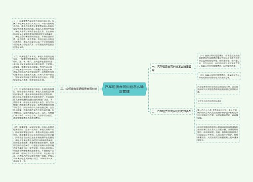 汽车租赁合同纠纷怎么确定管辖