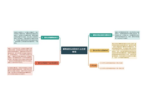 解除委托合同有什么注意事项