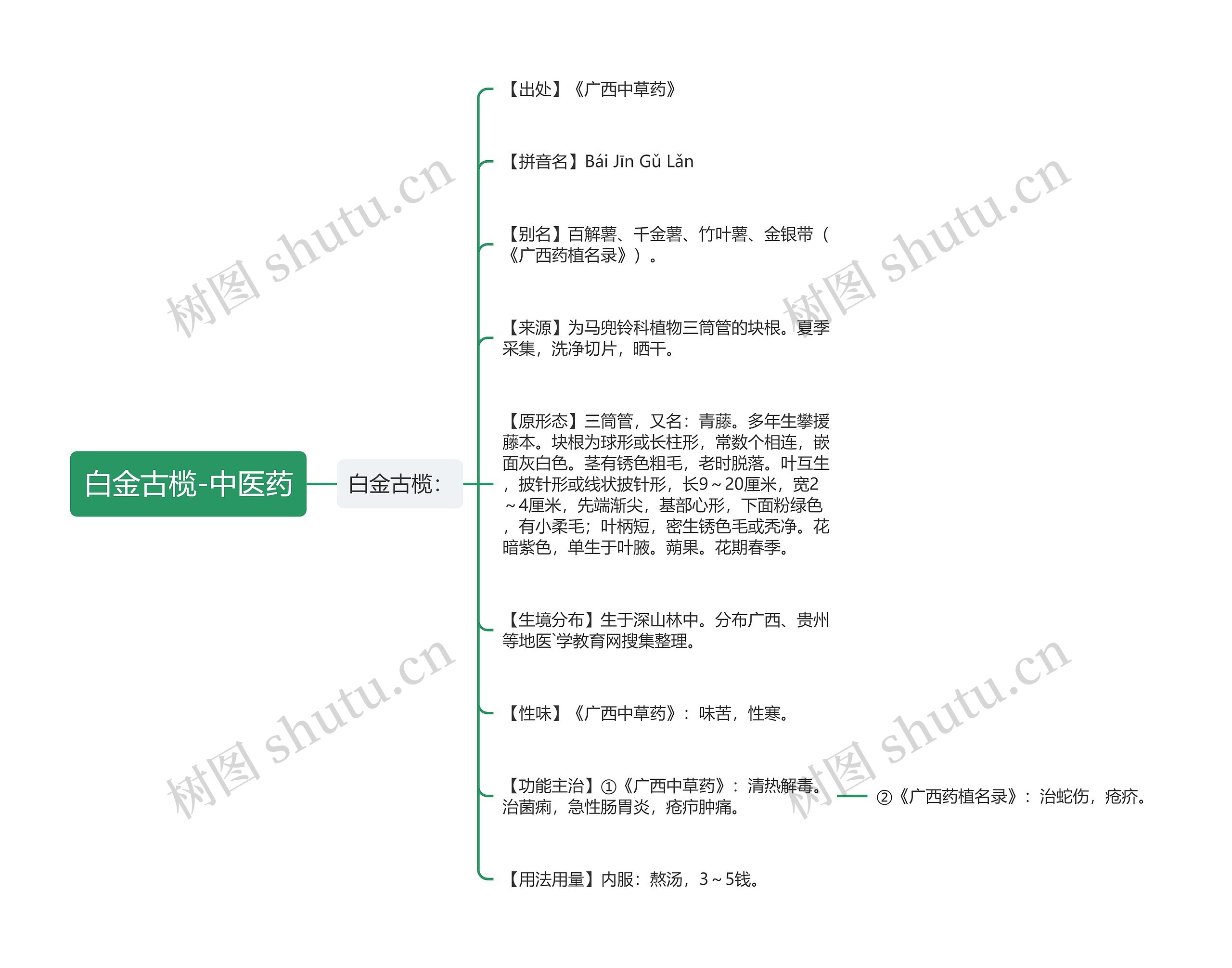 白金古榄-中医药思维导图