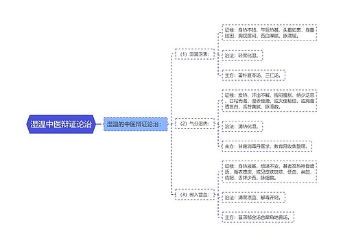 湿温中医辩证论治