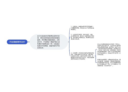 子宫颈癌需早治疗