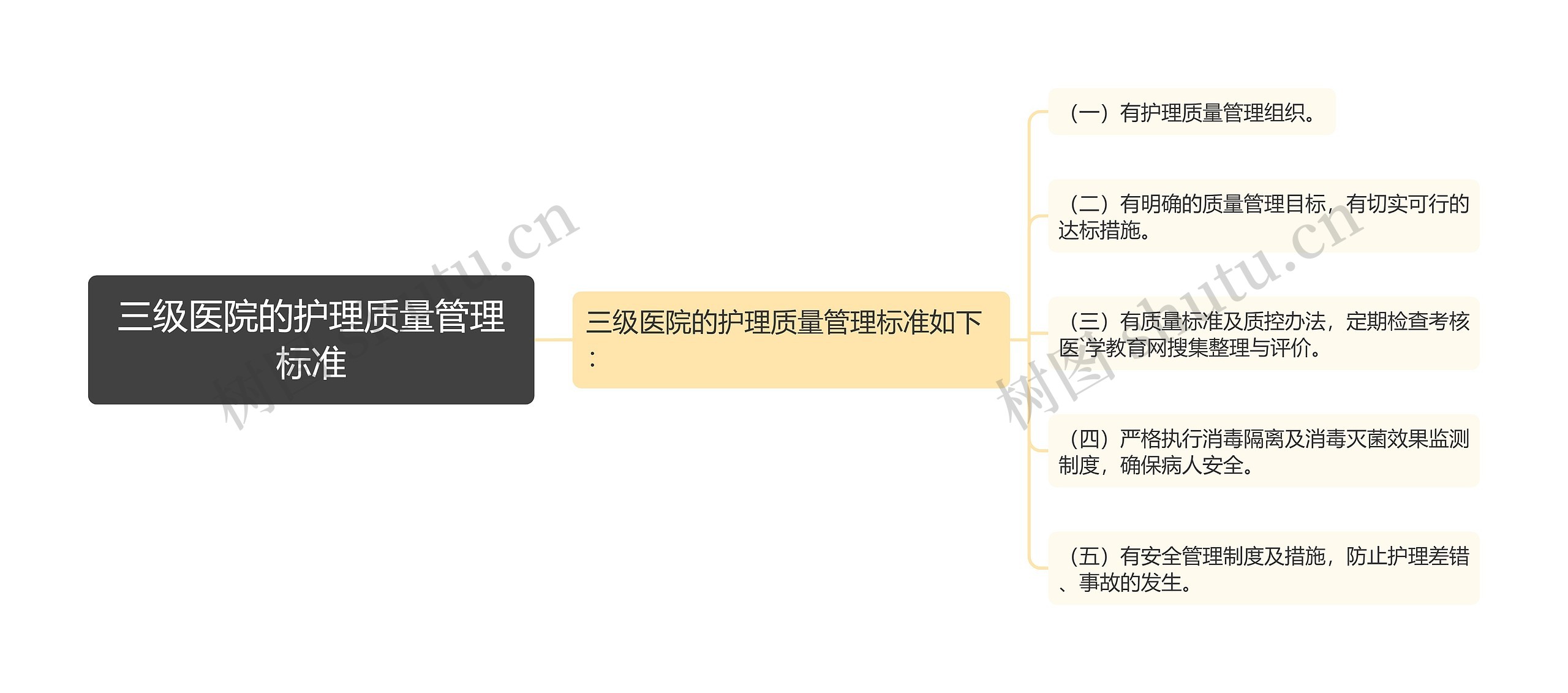 三级医院的护理质量管理标准思维导图