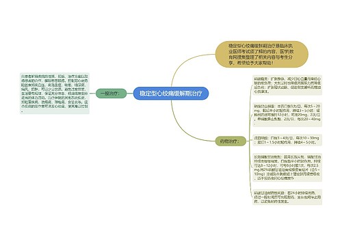 稳定型心绞痛缓解期治疗