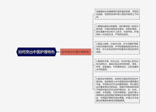 如何突出中医护理特色