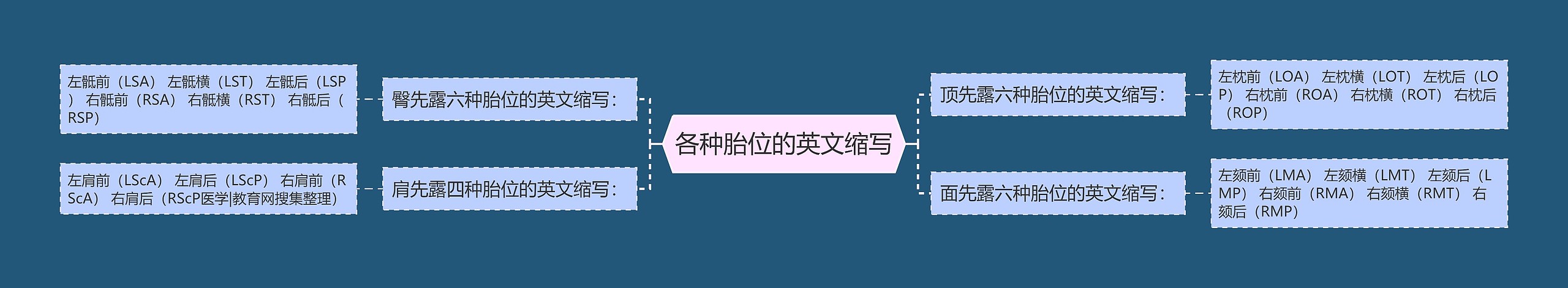 各种胎位的英文缩写 各种胎位的英文缩写