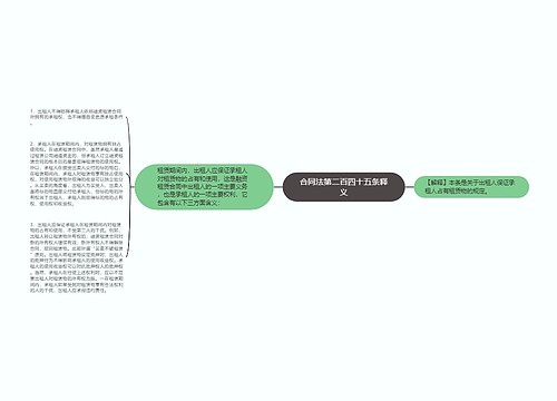 合同法第二百四十五条释义