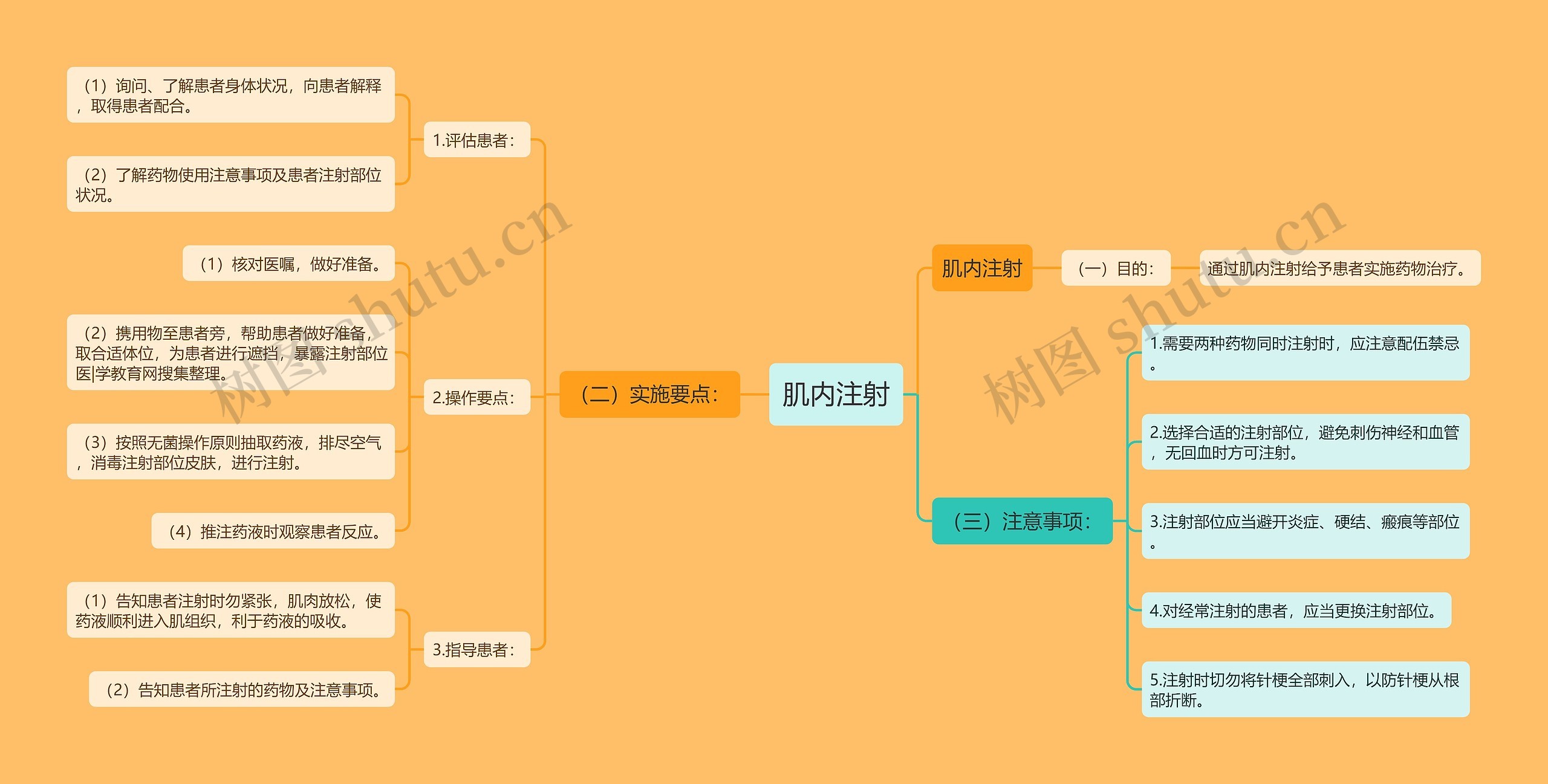 肌内注射思维导图