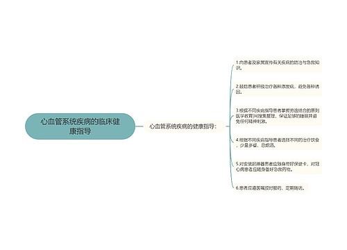 心血管系统疾病的临床健康指导