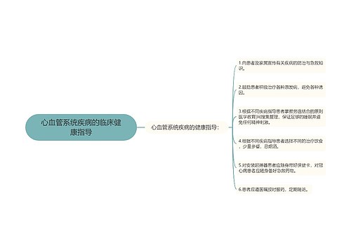 心血管系统疾病的临床健康指导