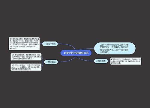 上颌中切牙的髓腔形态