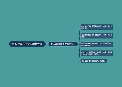 野马蹄草的主治|功能|性味