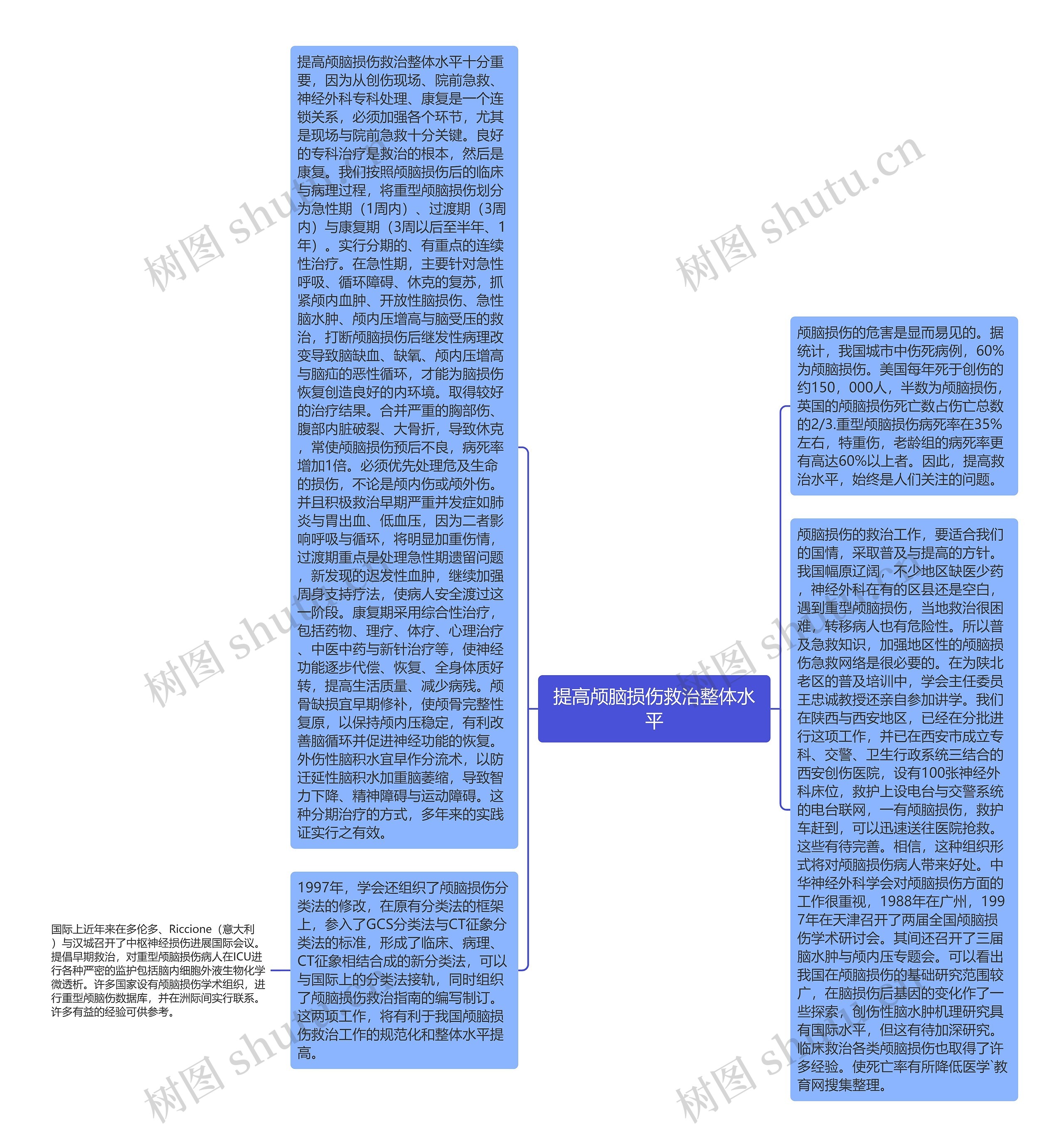 提高颅脑损伤救治整体水平思维导图