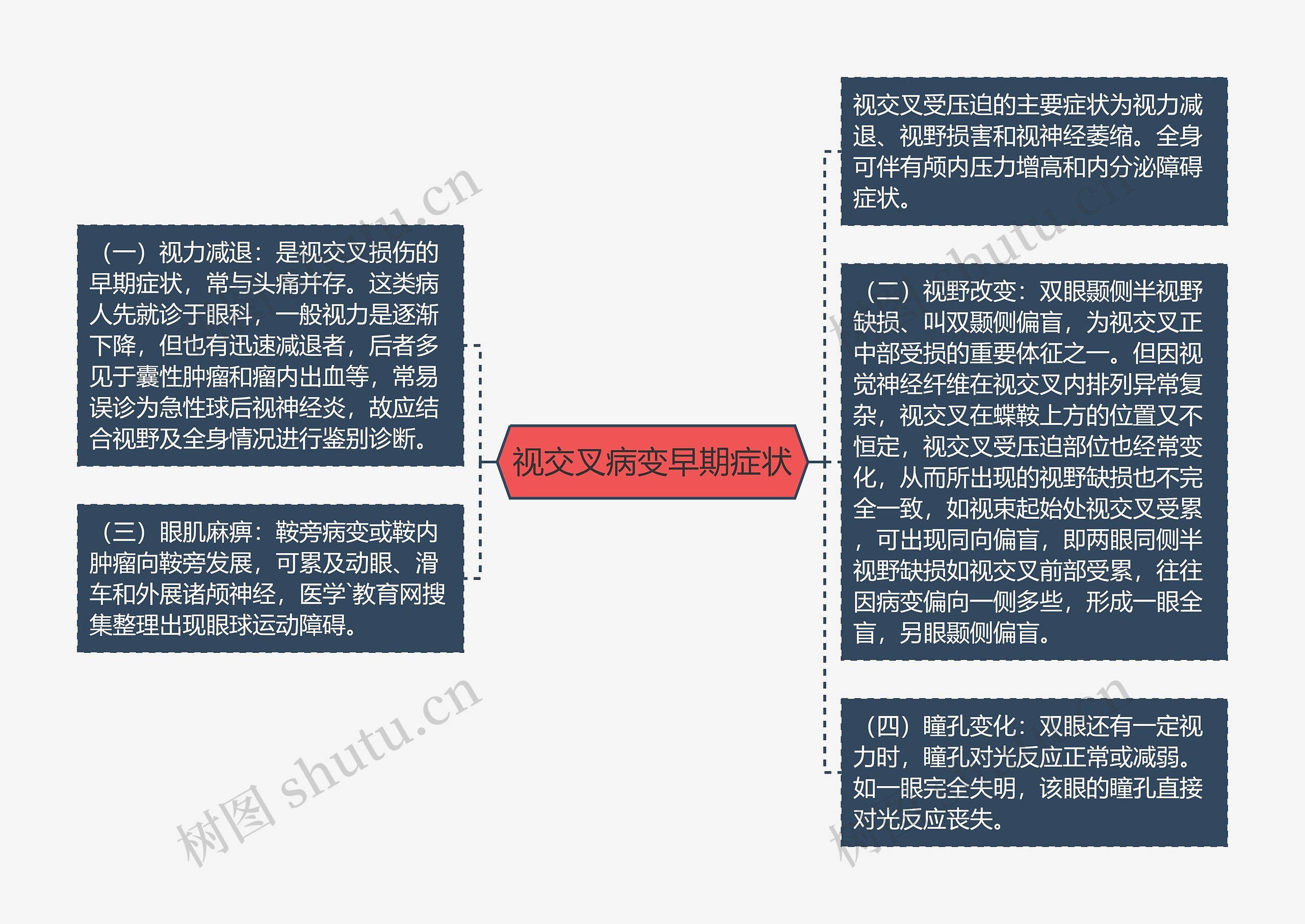 视交叉病变早期症状思维导图