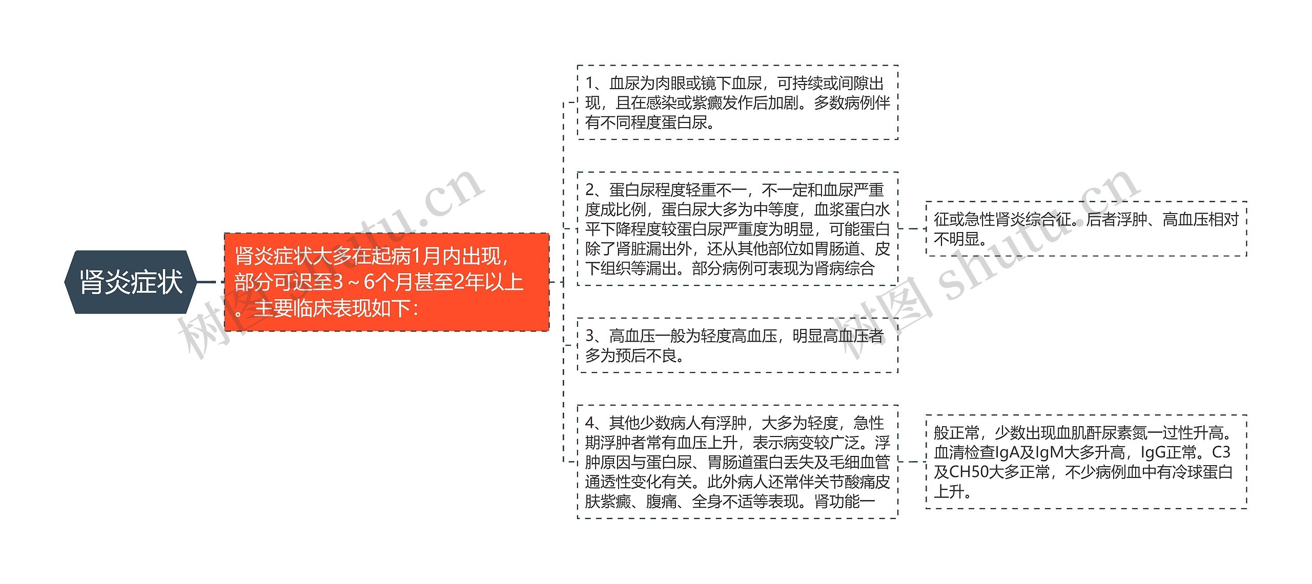 肾炎症状思维导图