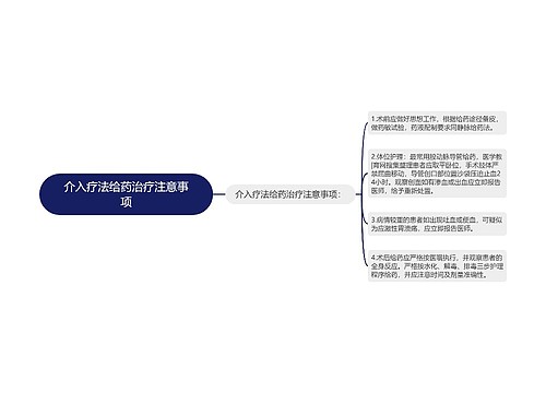 介入疗法给药治疗注意事项