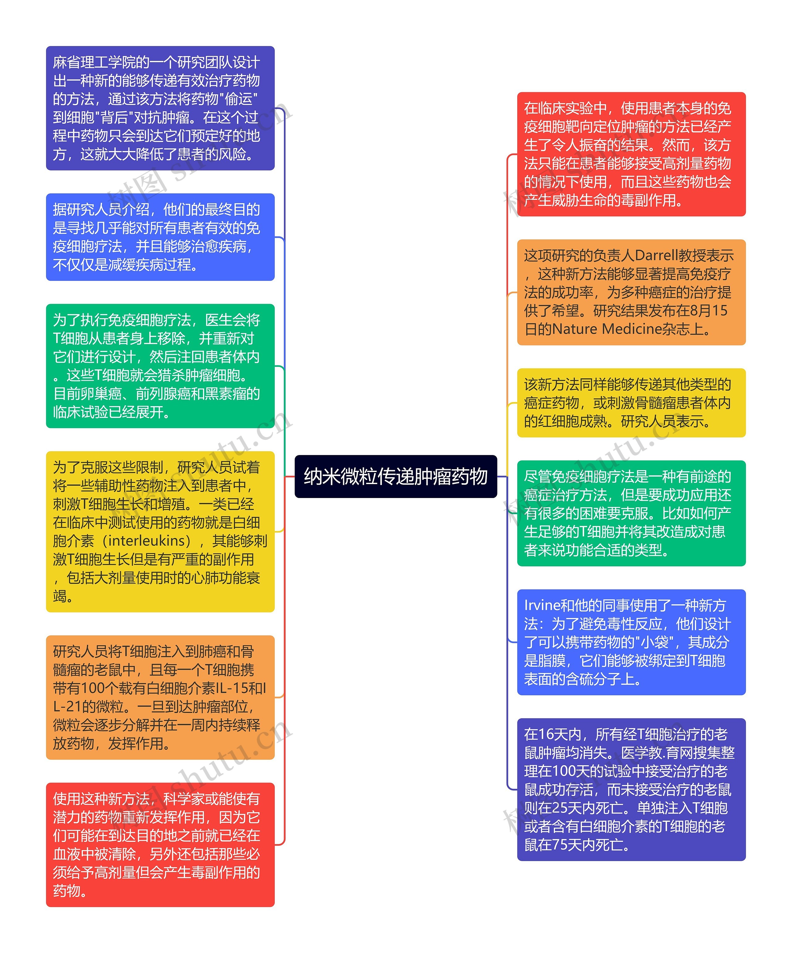 纳米微粒传递肿瘤药物思维导图