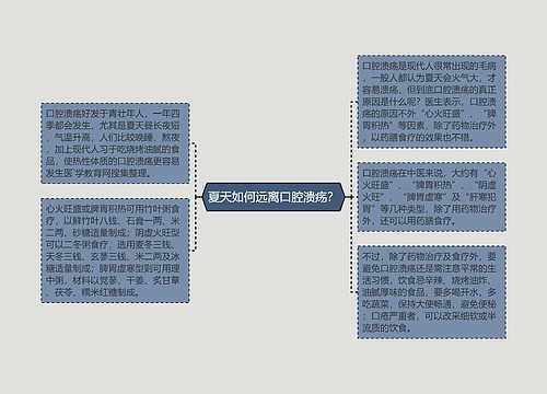 夏天如何远离口腔溃疡？