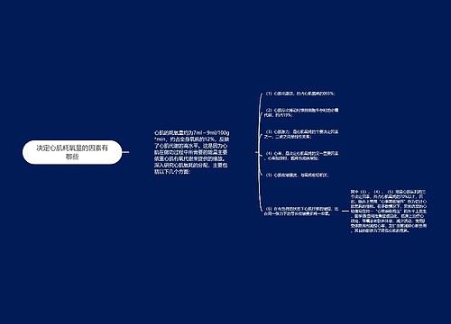 决定心肌耗氧量的因素有哪些