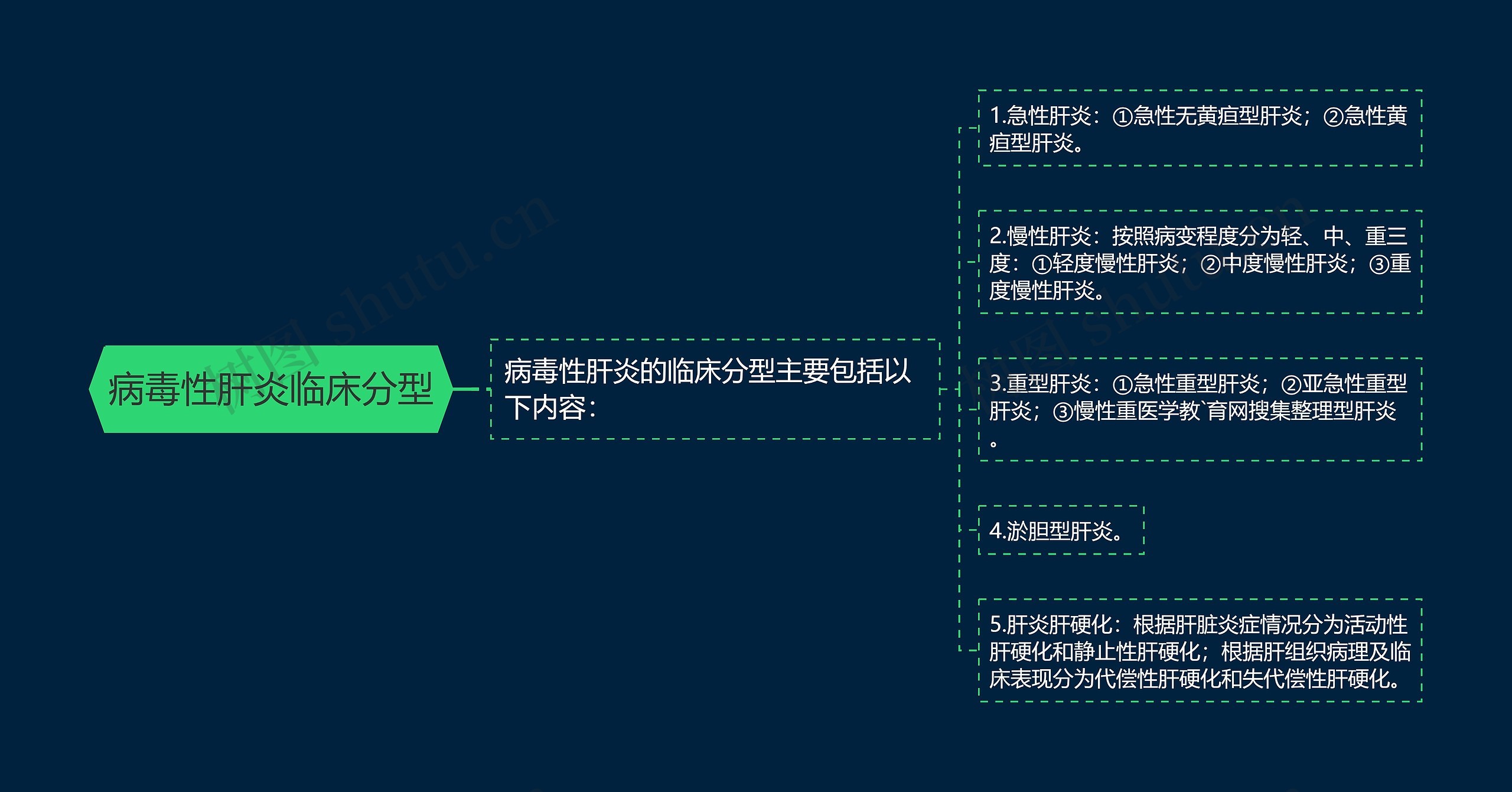 病毒性肝炎临床分型思维导图