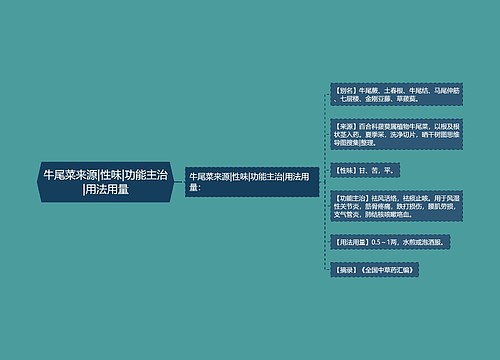 牛尾菜来源|性味|功能主治|用法用量