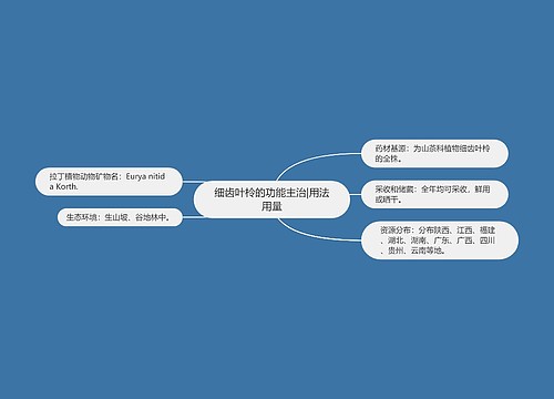 细齿叶柃的功能主治|用法用量