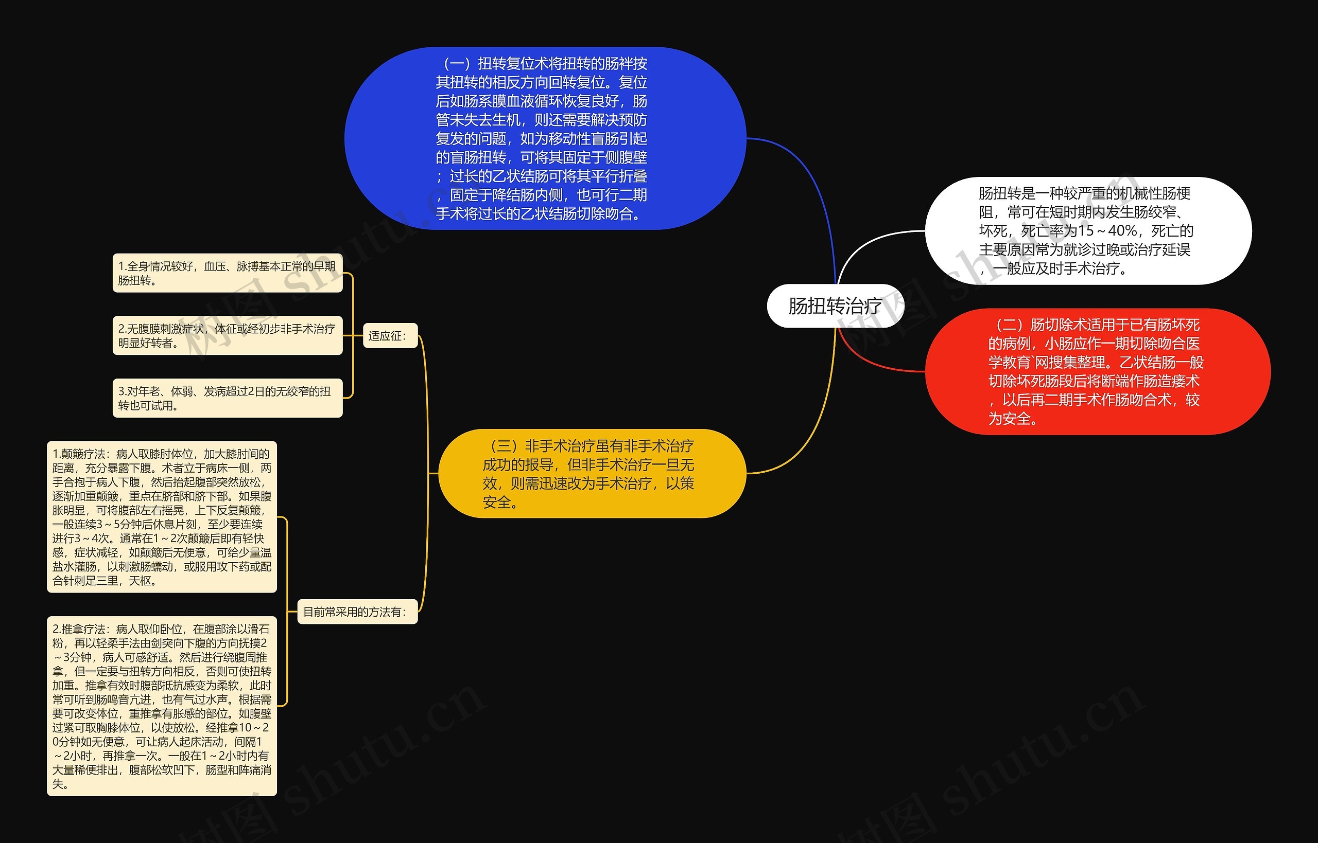 肠扭转治疗思维导图