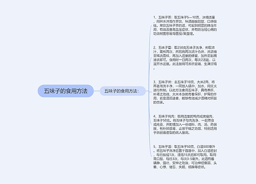 五味子的食用方法