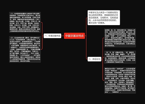 中医学基本特点