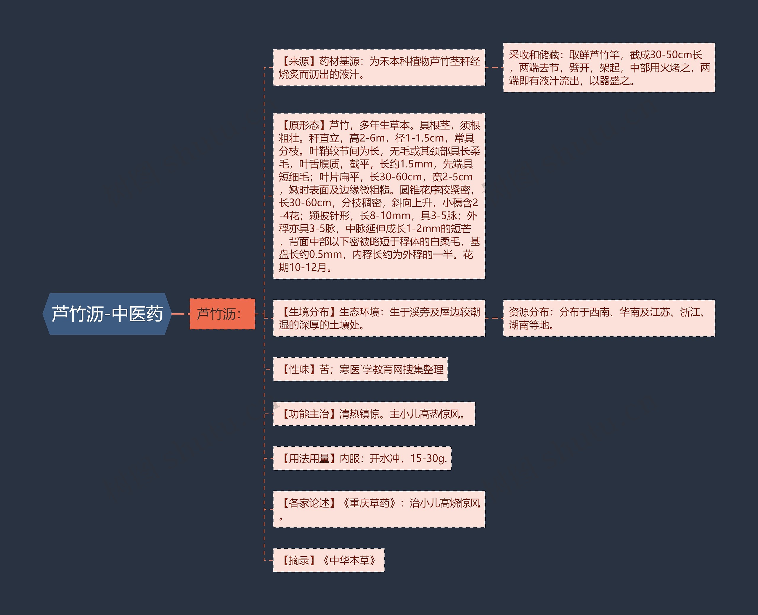 芦竹沥-中医药思维导图