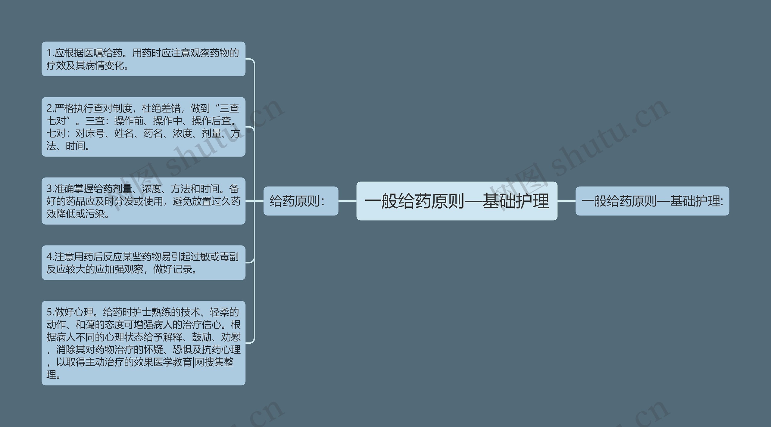 一般给药原则—基础护理思维导图