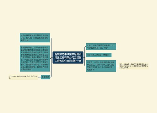 赵某某与中铁某某局集团第四工程有限公司工程施工劳务协作合同纠纷一案