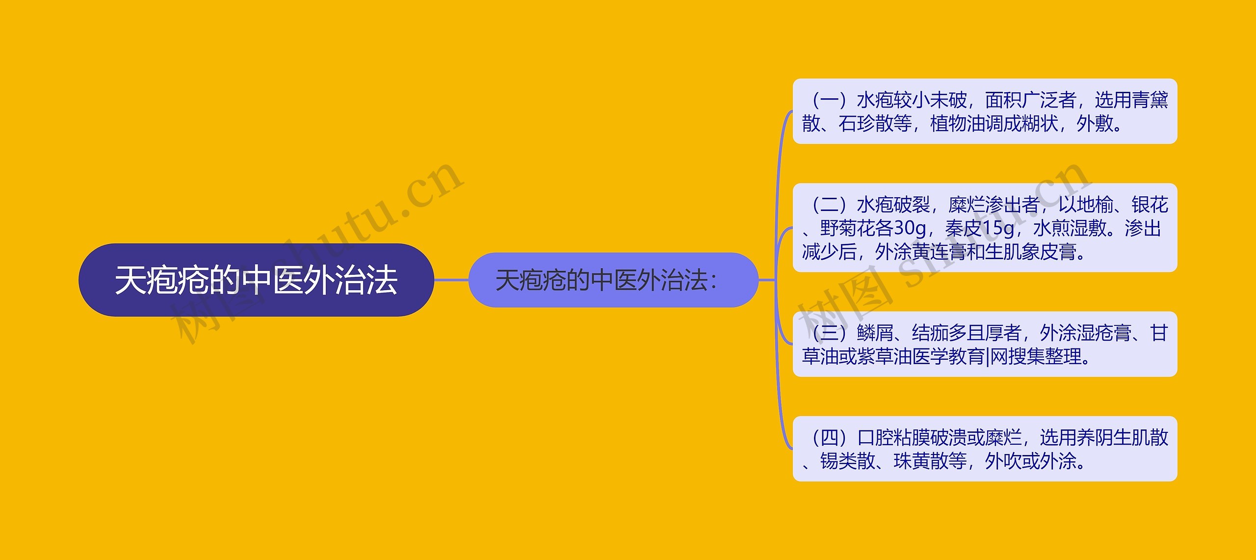 天疱疮的中医外治法思维导图