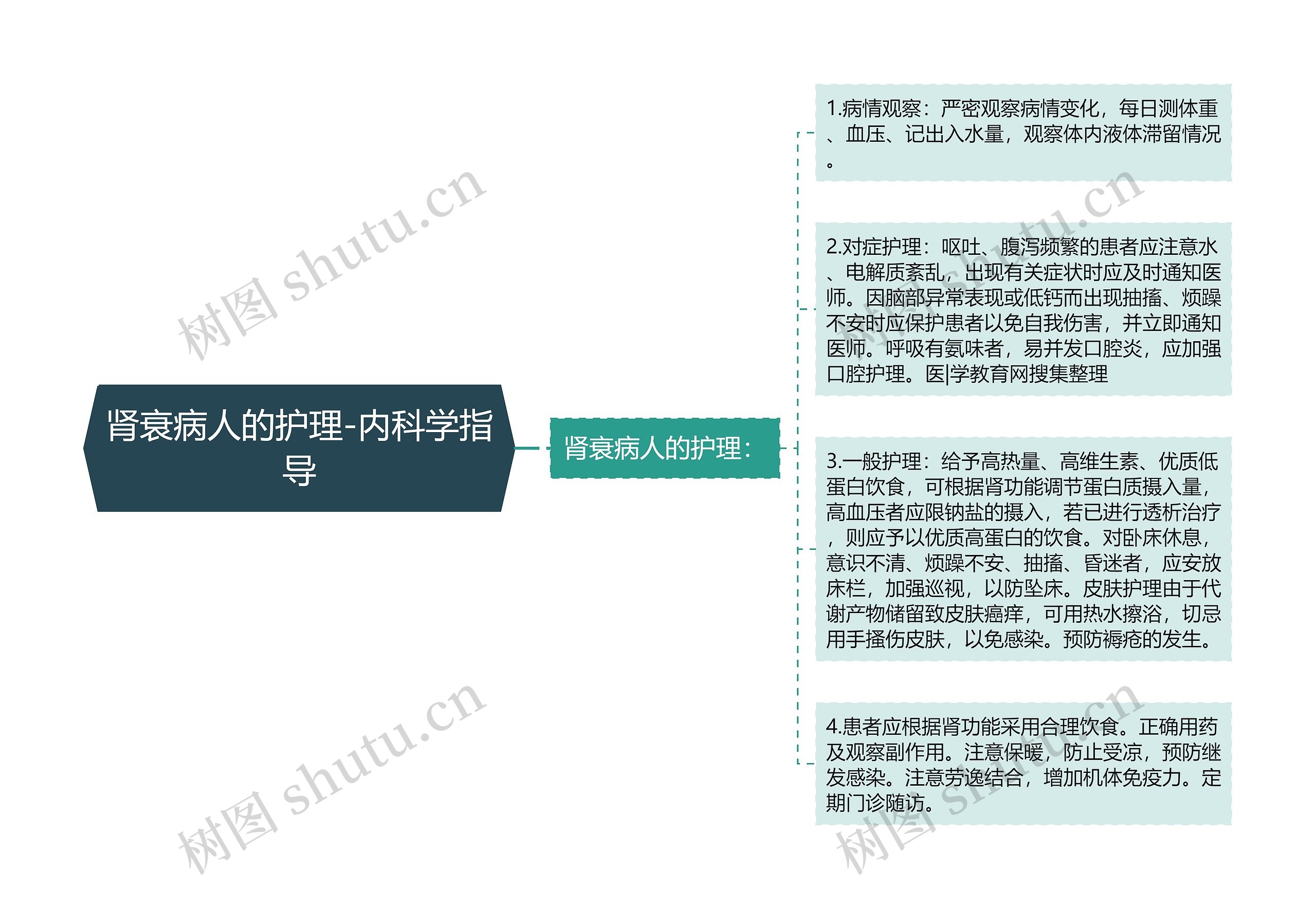 肾衰病人的护理-内科学指导思维导图