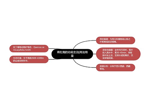 青杠膏的功能主治|用法用量