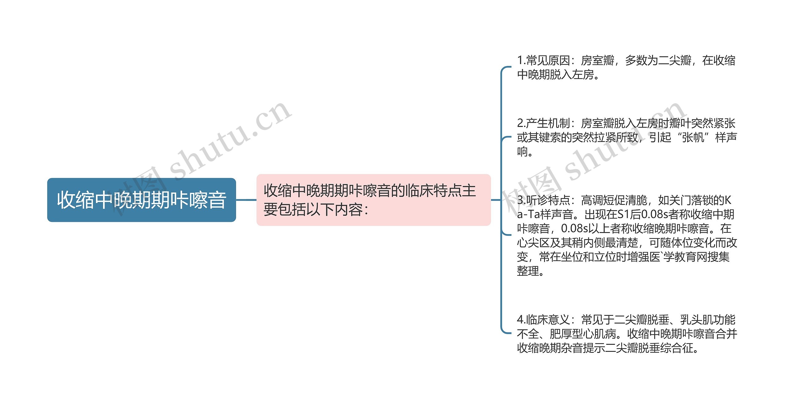 收缩中晚期期咔嚓音思维导图