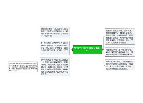 宝宝的口腔大事你了解吗？