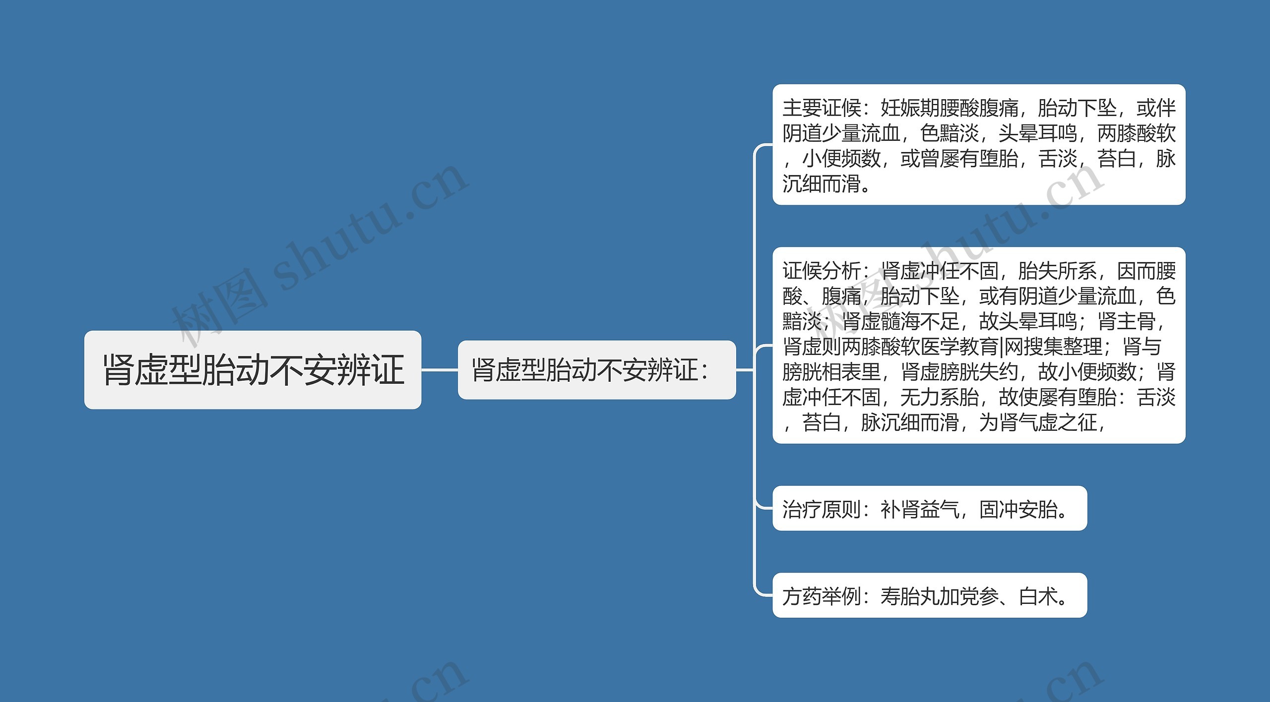 肾虚型胎动不安辨证思维导图