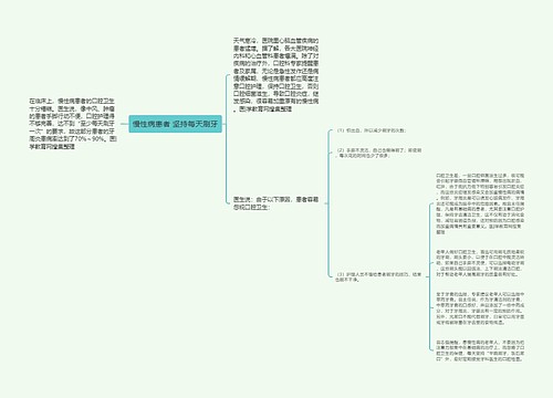 慢性病患者 坚持每天刷牙